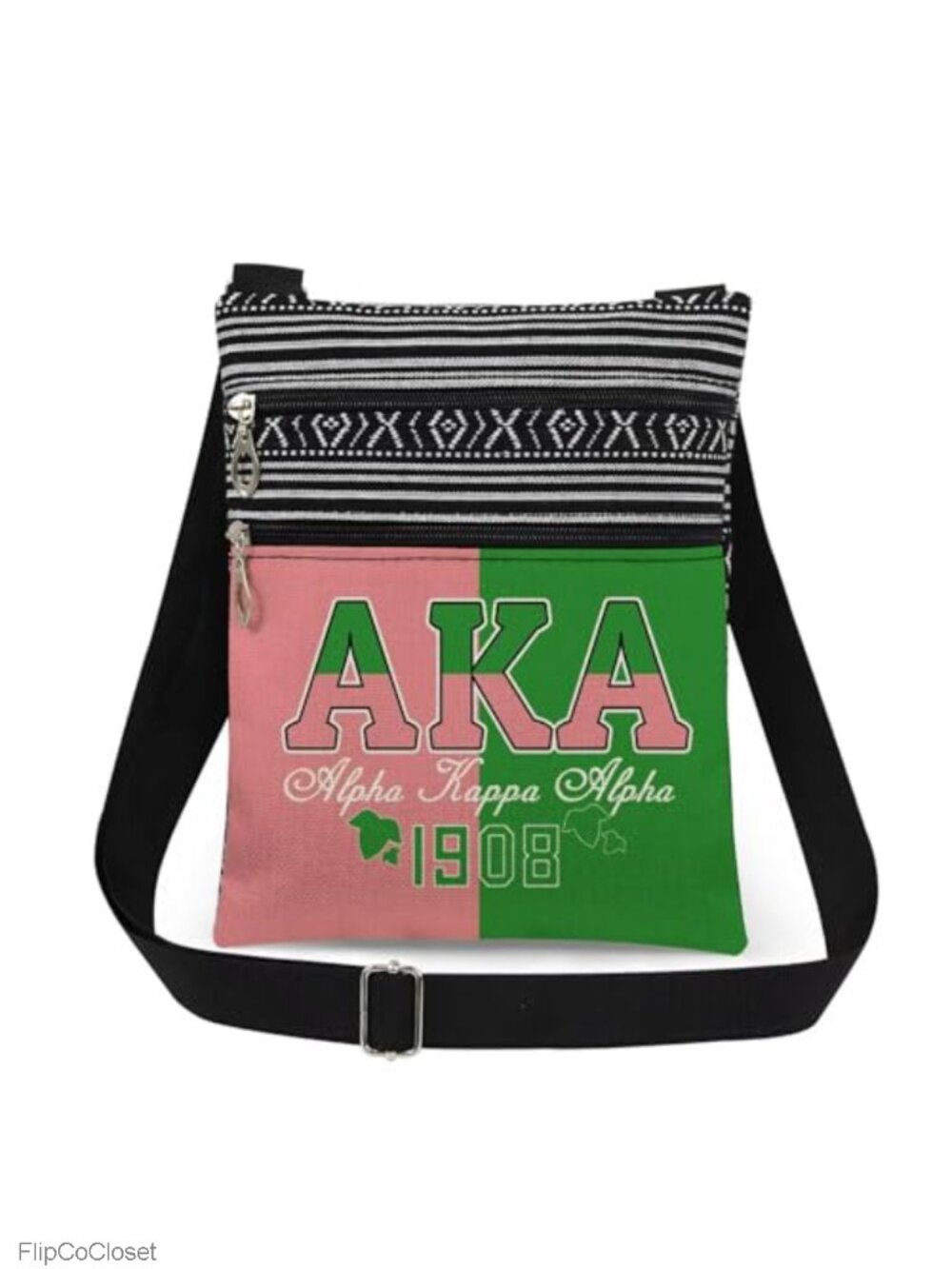 AKA Sorority Sister Crossbody Bag Adjustable Strap Polyester Messenger Bag